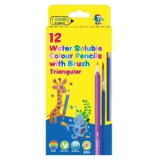 BANTEX Water Soluble Colour Pencils with Brush