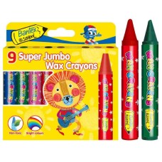 BANTEX  Wax Crayons Super  Jumbo (14mm)  9's