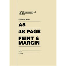 A5 48pg Exercise Books Feint & Margin