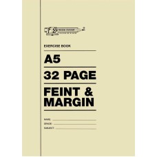 A5 32pg Exercise Books Feint & Margin