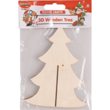 3D Wooden Christmas Tree