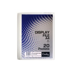 CROXLEY Display File 20 Pocket A4 - Hard Case Cover Each