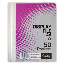 CROXLEY Display File 50 Pocket A4 - Hard Case Cover Each