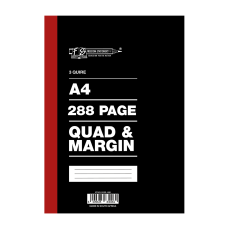 A4 3 Quire 288pg Hard Cover Quad