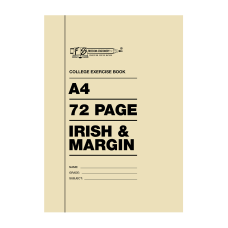 A4 72pg College Books Irish & Margin