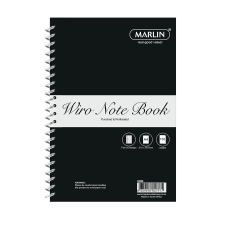 Marlin side spiral note book A4 150 pages punched & perforated