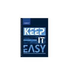 Marlin DESIGN side spiral short hand pad A5 140 pages feint- assorted designs, with PP cover 