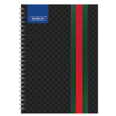 Marlin DESIGN side spiral note book A6 100 pages Feint - assorted designs, with PP cover
