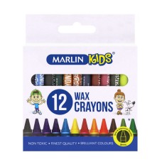 Marlin Kids wax crayons 8mm 12's