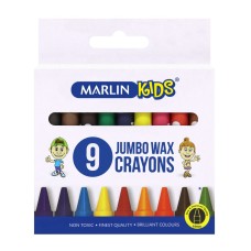 Marlin Kids jumbo wax crayons 14mm 9's