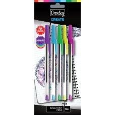 CROXLEY Create Ballpen Assorted 5's