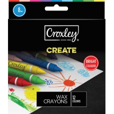 CROXLEY Create 8mm Wax Crayons 12's