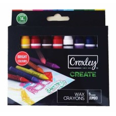 CROXLEY Create 14mm Jumbo Wax Crayons 9's