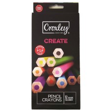 CROXLEY Pencil Crayons, Full Length 12