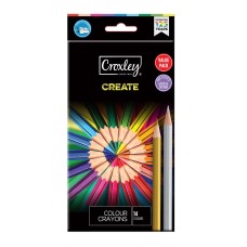 CROXLEY Create Wood Free Crayons Gold And Silver 