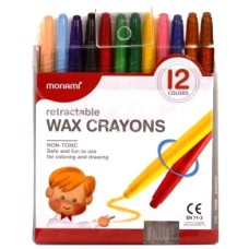 MONAMI Retractable Crayon 12's