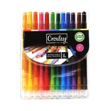 CROXLEY Create Retractable Wax Crayons 12's