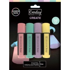 CROXLEY Highlighters 4 Pastels