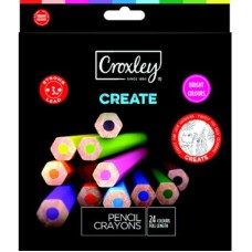 CROXLEY Pencil Crayons, Full Length 24