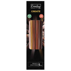 CROXLEY Create Wood Free Pencil Crayons Skin Tones 6's