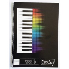 JD181 CROXLEY 32 Pg 12 Stave Music Book Wire Bound