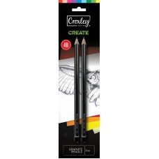 CROXLEY Create Excellence Pencils 4B-2 pack Carded