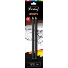 CROXLEY Create Excellence Pencils 2B-2 pack Carded 