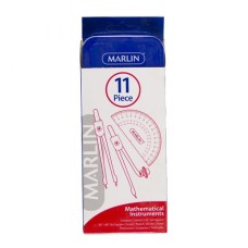 Marlin math set 11 piece in metal container    