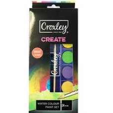 CROXLEY Create 24 W/col Paint 24 Watercolour Paint Set 