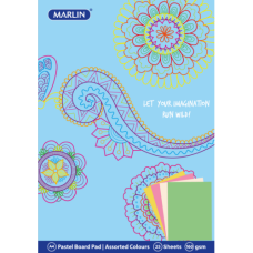 Marlin Project Board pad A4 25 sheets 160gsm Pastel assorted 