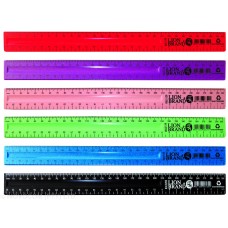 LION BRAND Ruler 30cm Assrtd Shatterproof 